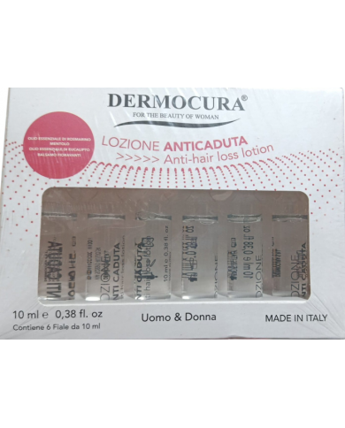 Dermocura Lozione Anti Caduta Uomo e Donna 6x10ml Fiale Fortificanti Capelli