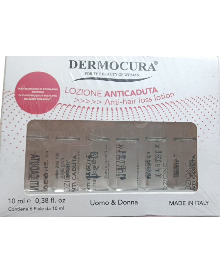 Dermocura Lozione Anti Caduta Uomo e Donna 6x10ml Fiale Fortificanti Capelli