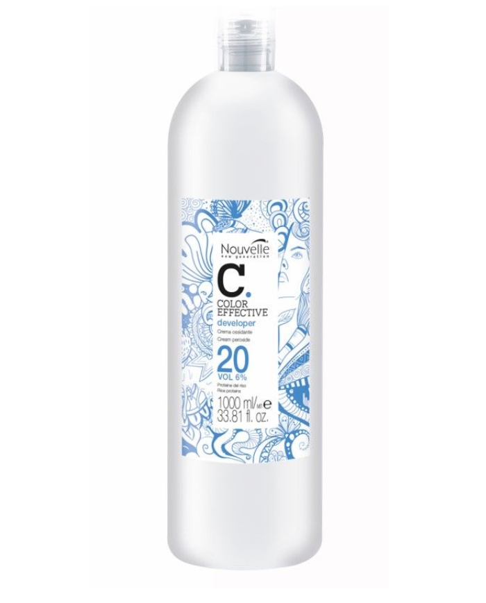 Nouvelle Color Effective Ossigeno 20 Vol Crema Ossidante Proteine del Riso 1000 ml
