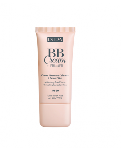 Pupa BB Cream + Primer SPF 20 N. 001 Nude Crema Viso Anti-Macchia