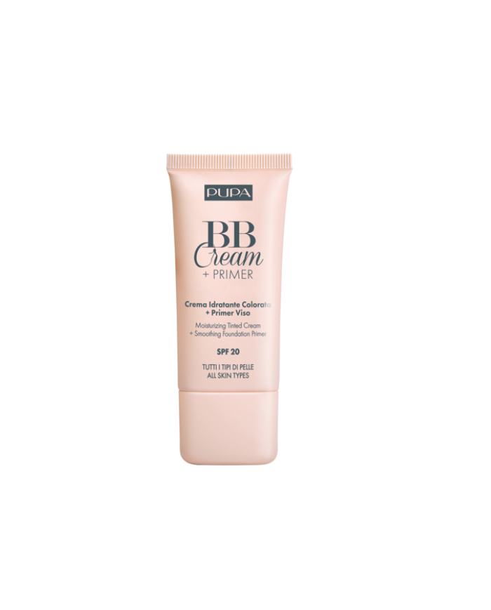 Pupa BB Cream + Primer SPF 20 N. 001 Nude Crema Viso Anti-Macchia