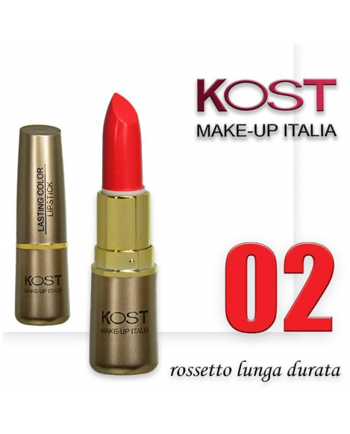 Kost Rossetto N. 02 Geranio Lasting Color Pieno e Comfort Impeccabile Originale