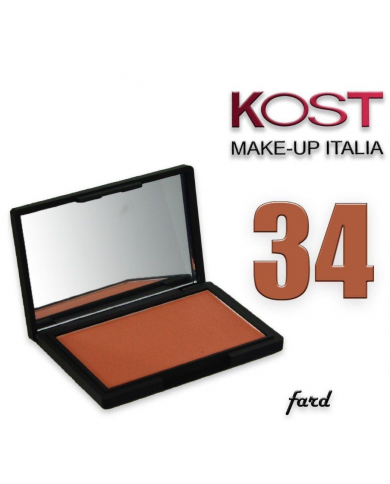 Kost Blush Compatto N.34 Cannella Polvere Viso Sfumabile Originale