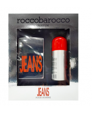 Roccobarocco Jeans Uomo Set Regalo EDT 75 ml + Deodorante Spray 150 ml