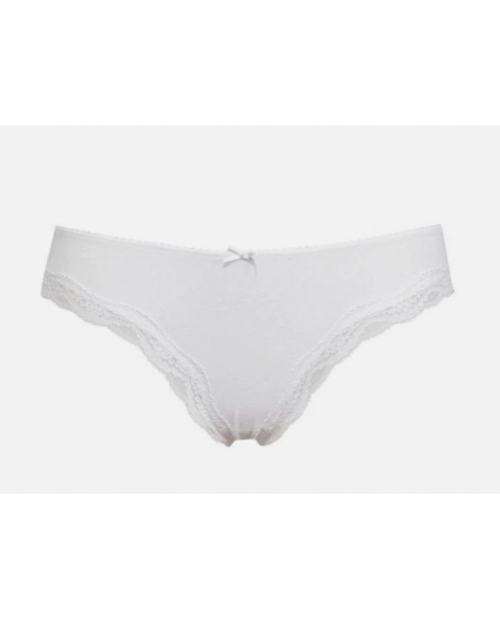 SièLei Brasiliana Donna Slip Raso + Pizzo Bianco Tg S Articolo 2447