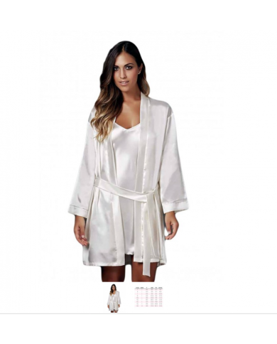 Andra Kimono e Canotta Sensuale Seta Taglia XL Corto Leggero Lingerie Sposa 8300138330683