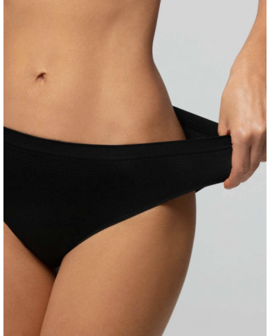 Pompea 2 Slip Microfibra Nero Odor Control Traspirante Seamless Taglia L