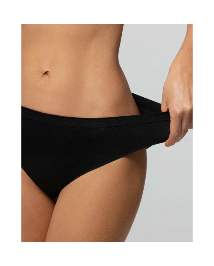 Pompea 2 Slip Microfibra Nero Odor Control Traspirante Seamless Taglia L