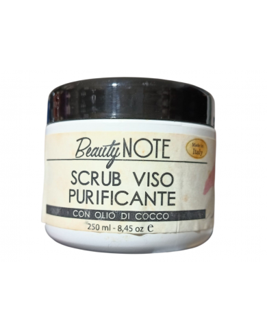 Beauty Note Scrub Viso Purificante Olio di Cocco 250ml Esfoliante Delicato