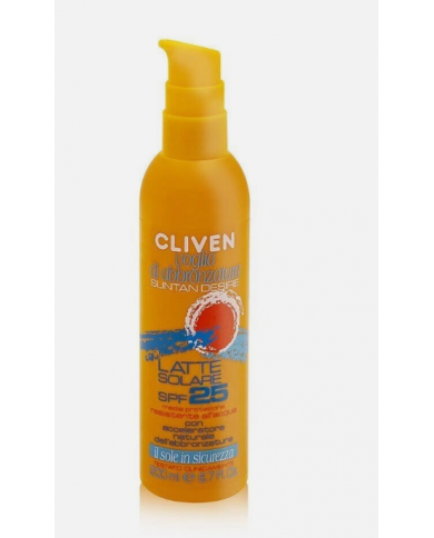 CLIVEN Latte Solare Protettivo SPF 25 Corpo Anti-Disidratazione UVA/UVB