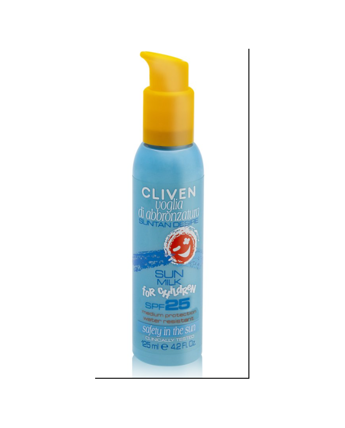 CLIVEN Latte Solare Bimbi SPF 25 Protezione Media Bambini Pelle Sensibile