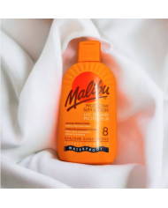 MALIBU Latte Solare SPF 8 Protezione UVA/UVB Waterproof Anti-Disidratazione 200m