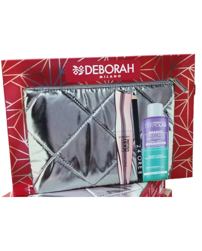 DEBORAH MILANO Kit Mascara Volume + Matita Nero + Struccante Dermolab