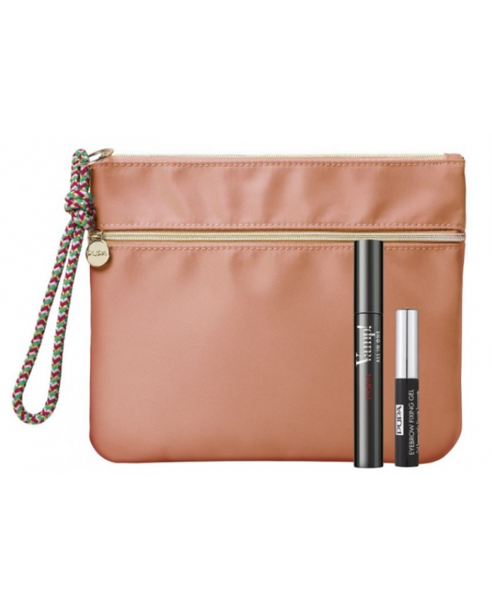 Pupa Milano Set Beauty Mascara All In One Gel Sopracciglia Pochette Pesco