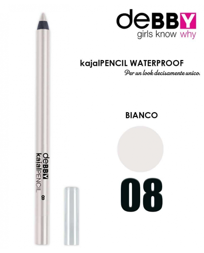 DEBBY Kajal Pencil Waterproof N.8 bianco Matita Occhi Intensa e Sfumatrice