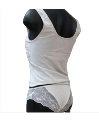 Magic Dream Completo Intimo Donna Canotta e Slip Bianco Articolo 8428 Taglia L