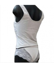 Magic Dream Completo Intimo Donna Canotta e Slip Bianco Articolo 8428 Taglia L