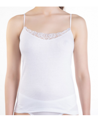 MARTA MARZOTTO Canotta Donna 100% Cotone Filo di Scozia Tg 6 Art D211