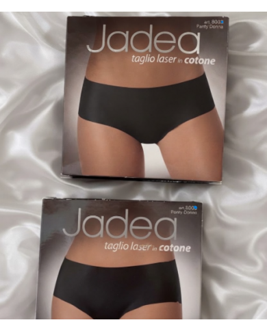 JADEA Culotte Donna Short Nero Taglio Laser Invisibile Cotone Tg 4 L XL