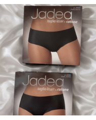 JADEA Culotte Donna Short Nero Taglio Laser Invisibile Cotone Tg 4 L XL