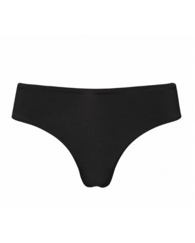 SIELEI Slip Brasiliano Intimo Donna Nero Raso e Pizzo Elegante Art 2445 Tg 2
