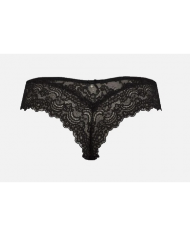 Si&lei Brasiliano Nero Donna Pizzo Sgambato Intimo Elegante Articolo 1777 Taglia 5 XL