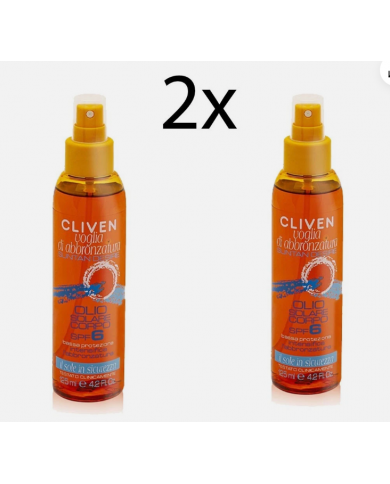CLIVEN Olio Solare Corpo 200ml SPF 6 Protezione Bassa Abbronzatura Intensa
