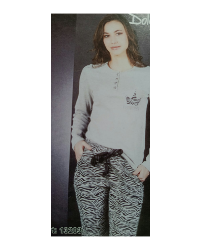 Dolcissime Pigiama Completo Donna Maglia e Pantalone Lungo Morbido