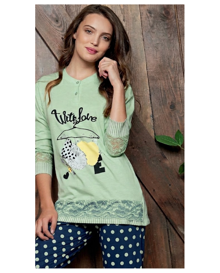 Snelly Pigiama Donna Articolo 65188 Completo Notte Cotone Morbido