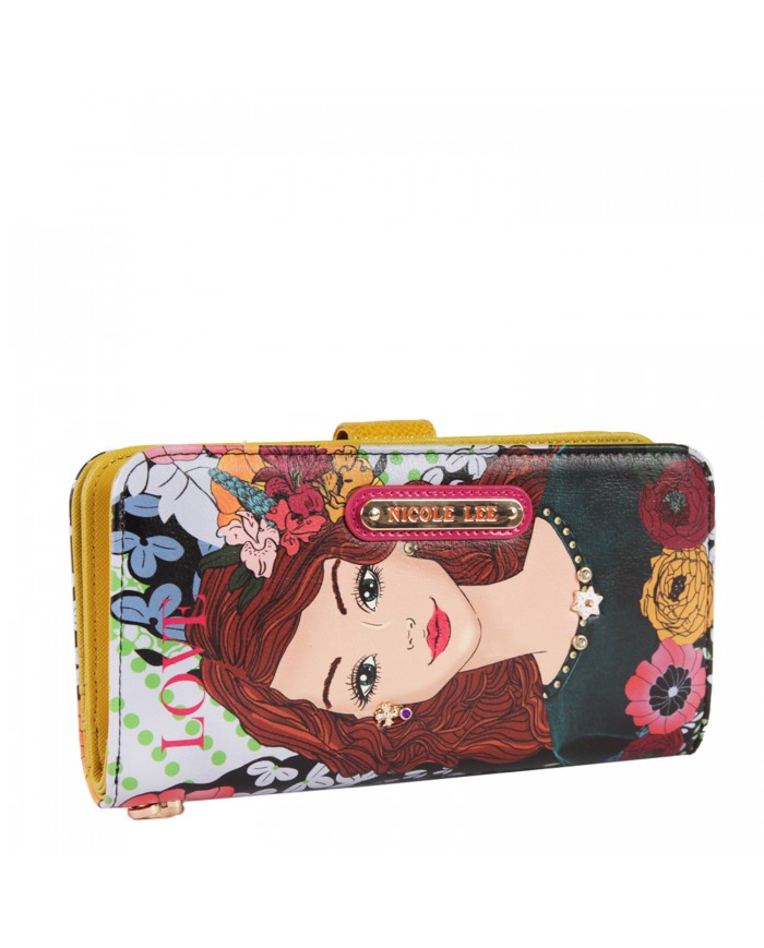 Nicole Lee Sugar Day Portafoglio LOVE YOUR LOOK RFID Portamonete Wristlet Donna