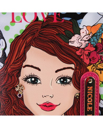 Nicole Lee Sugar Day Portafoglio LOVE YOUR LOOK RFID Portamonete Wristlet Donna
