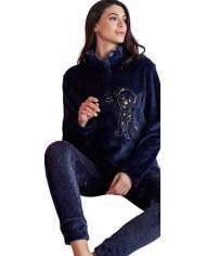 Oronero Pigiama Caldo Donna Articolo OD502 Pile Leggero Homewear Invernale