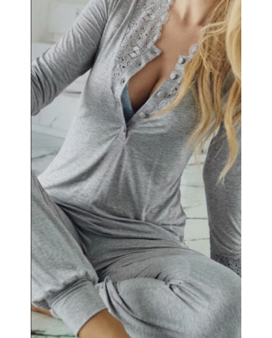 Lormar Pigiama Donna Silver Grigio Argento Caldo Cotone Articolo 65374P   8003432705187