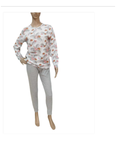 Venere Pigiama Donna Puro Cotone Invernale Manica e Pantalone Lungo Warm