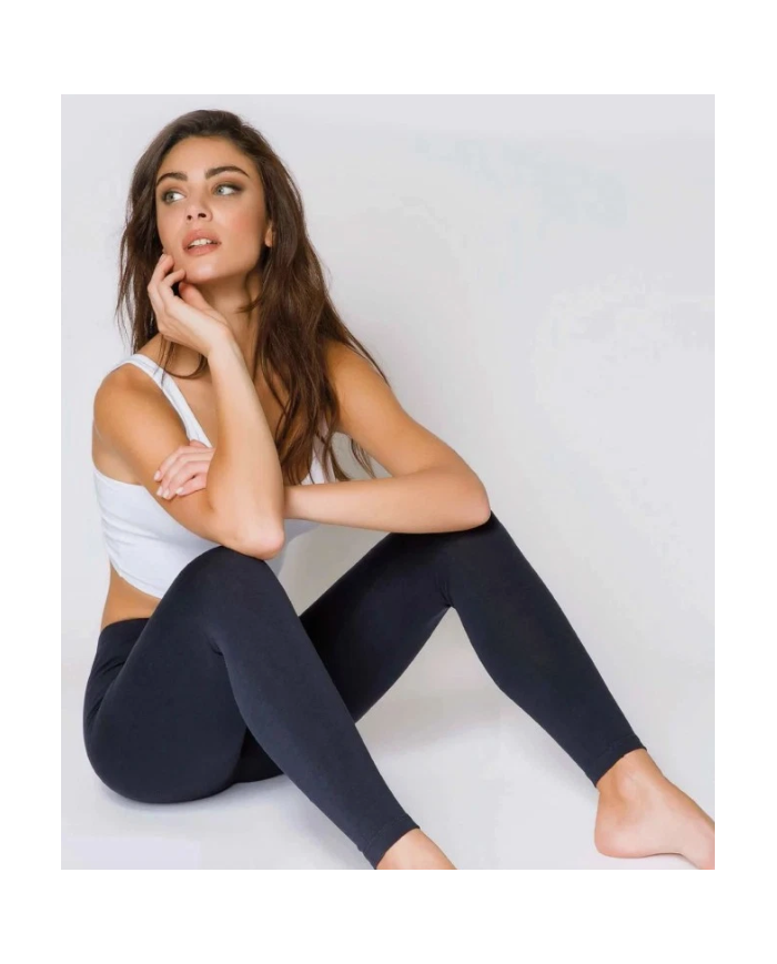 Jadea Leggings Donna Cotone Elasticizzato Nero Pratico Leggero Articolo 4192