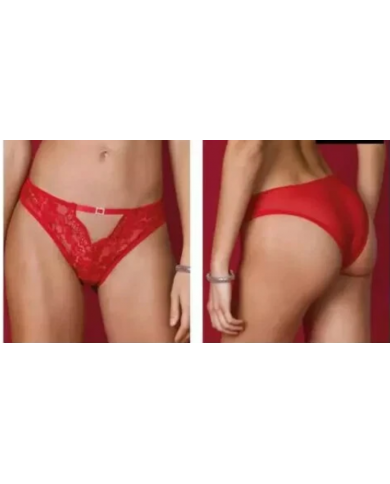 Jadea Slip Brasiliana Donna Colore Rosso Elegante Intimo Femminile Taglia 4
