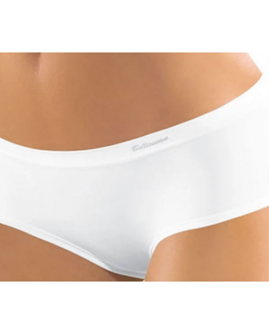 BELLISSIMA Shortino Donna Bianco Vita Bassa Seamless Microfibra