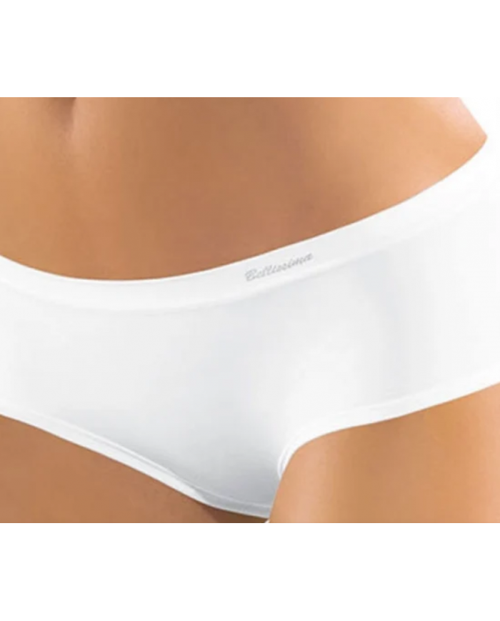 BELLISSIMA Shortino Donna Bianco Vita Bassa Seamless Microfibra