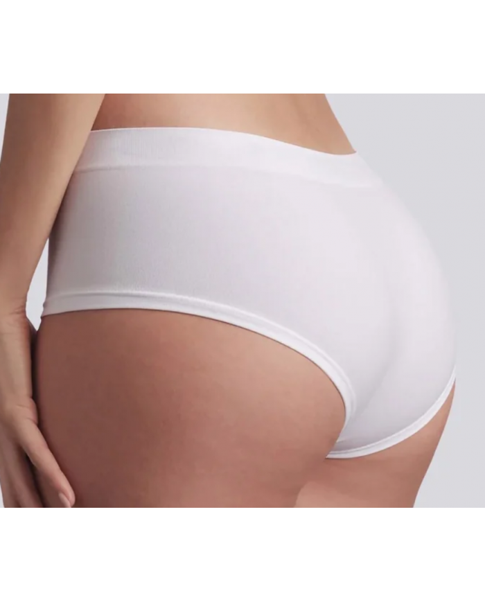 BELLISSIMA Shortino Donna Bianco Vita Bassa Seamless Microfibra