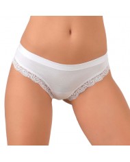 JADEA DONNA PERIZOMA BIANCO IN COTONE MODAL ELASTICIZZATO CON PIZZO MIS 2 ART519