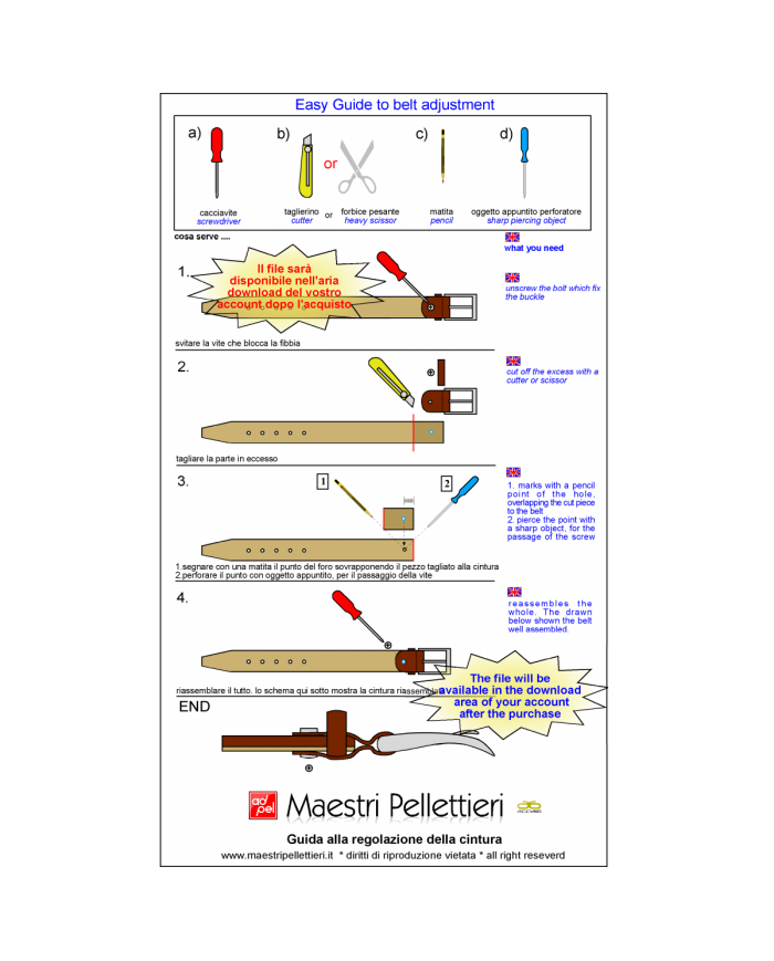 Cintura da cerimonia in pelle LISCIA 110-125 "ACCIAIO" maschile ITALY