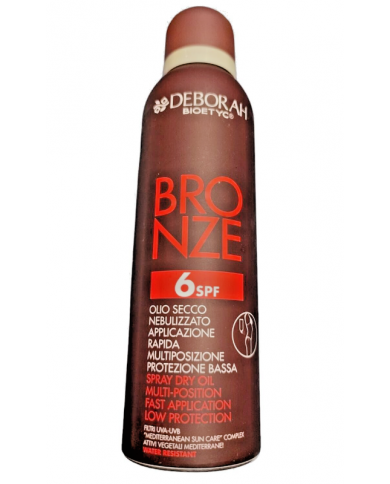 abbronza il tuo corpo con Deborah Bioetyc Bronze 6SPF Olio Secco Nebulizzato