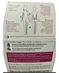 L'occitane crema corpo per massaggio tonificante e rinfrescante al carciofo