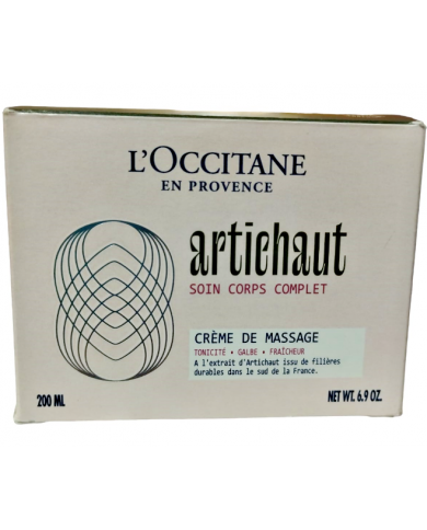 L'occitane crema corpo per massaggio tonificante e rinfrescante al carciofo