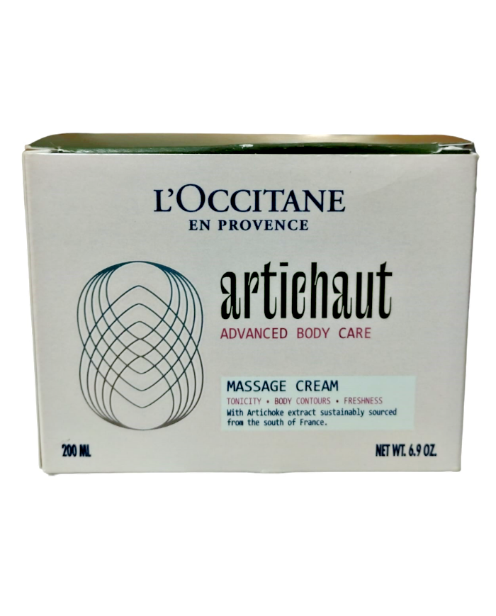L'occitane crema corpo per massaggio tonificante e rinfrescante al carciofo