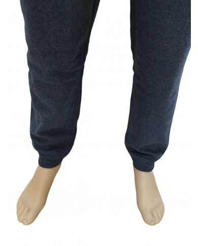 pigiama con polsino scollo serafino blu da uomo per caldo inverno freddo leggero