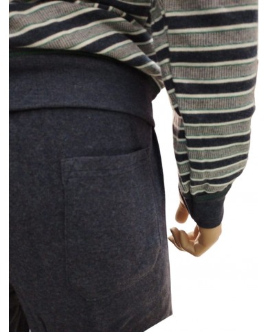 pigiama con polsino scollo serafino blu da uomo per caldo inverno freddo leggero