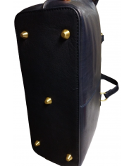 Borsa Daisy in pelle Blu per donna di classe con pochette estraibile blu sottile