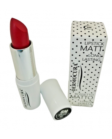 Dermocura LIPSTICK Rossetto Matto Opaco rosso geranio  labbra setose e vellutate
