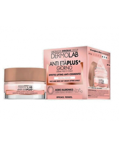 dermolab crema viso anti età plus anti cedimento acido ialuronico pelle matura
